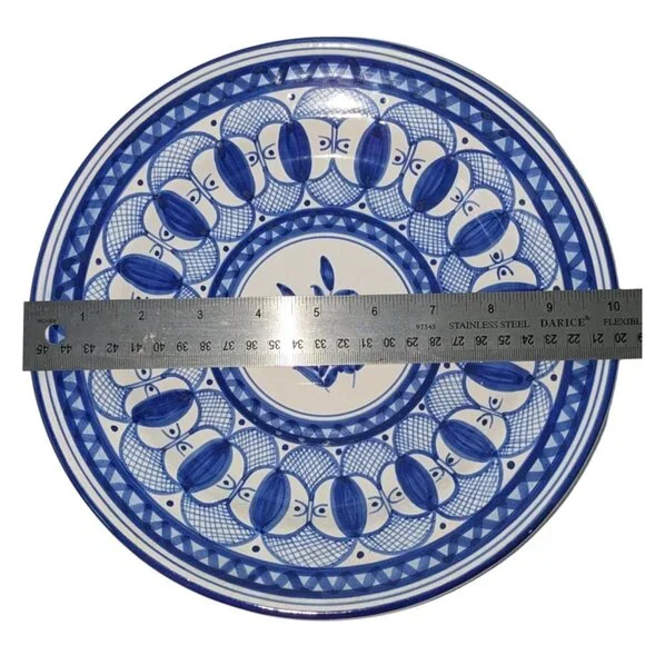 Hand-Painted Spanish Ceramic Wall Plate Ladies Faces Olive Artespana Figrs 1989 - Picture 12 of 12